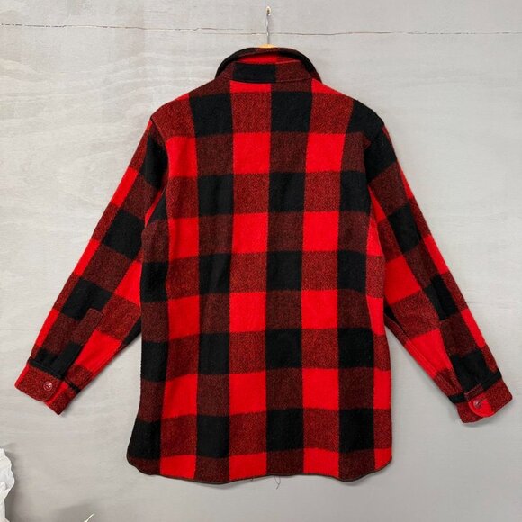 Vintage Woolrich Women’s Plaid Flannel Shacket Button Up Size 15 - Picture 2 of 5
